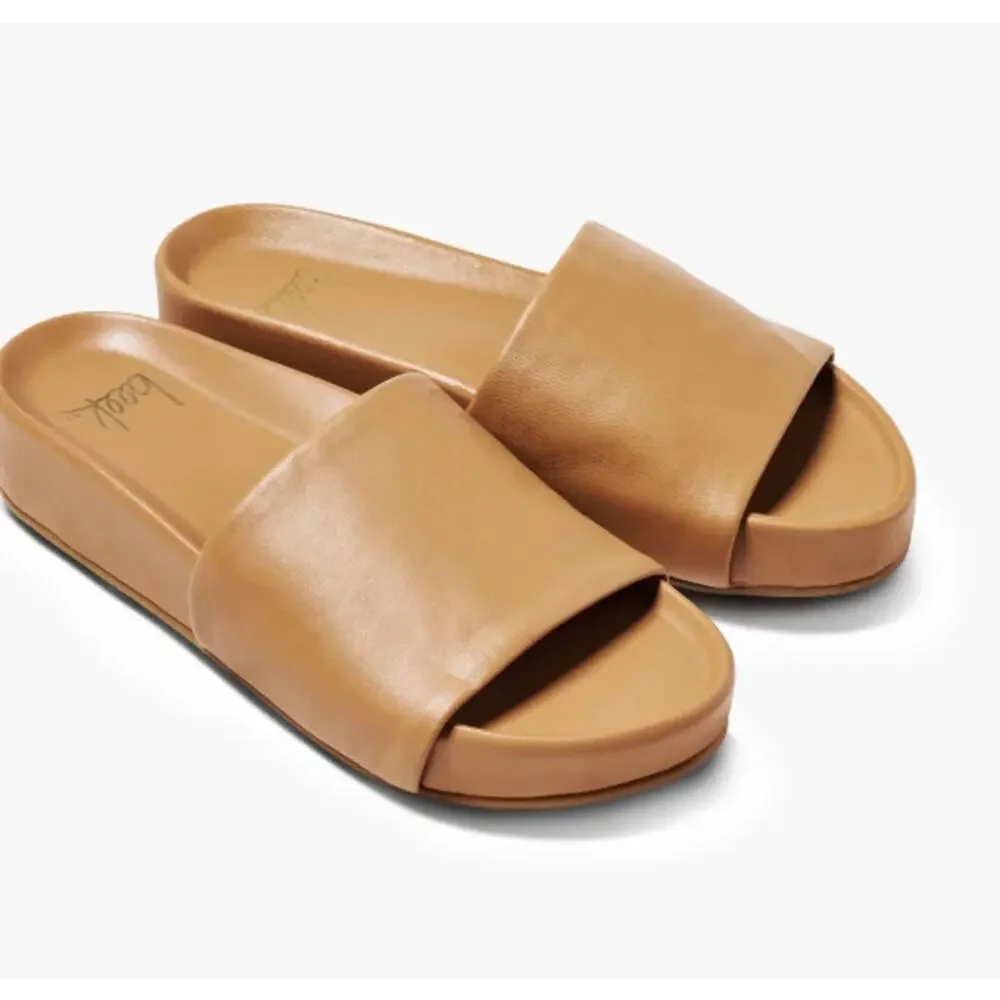 Beek Pelican Slide Platform Snadal In Honey Tan Brown Size 9